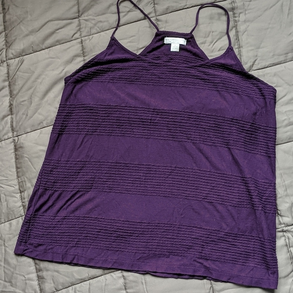 Plum racer-back tank